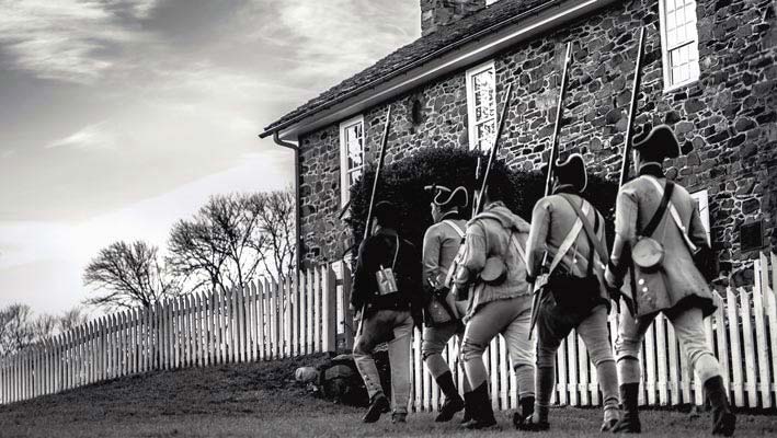Marching Along Fence